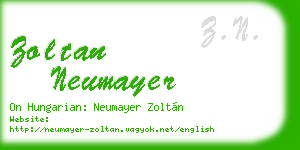 zoltan neumayer business card