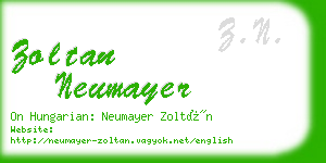 zoltan neumayer business card